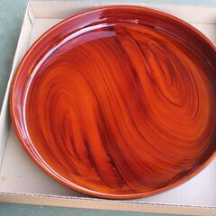 お盆・木目柄・（新品未使用保管品）