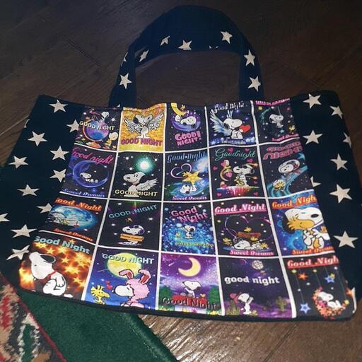 スヌーピー柄トートバッグ