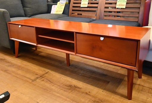 ★未使用アウトレット！★北欧ビンテージ風　マホガニー　テレビボード　150ｃｍ　相模原　横浜　神奈川　AVボード　テレビ台ヴィンテージ