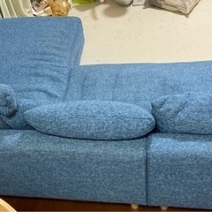 カウチソファ　ブルーの画像