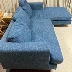 カウチソファ　ブルーの画像