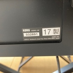 Korg 電子ピアノB1  イス•スタンド付きの画像
