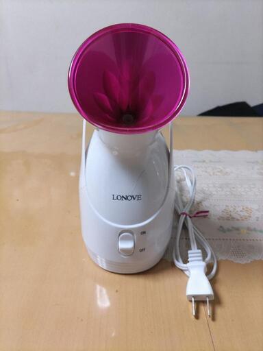 最終値下げ！　LONOVE　スチーマー 美顔器 【レッド】 パーソナルビューティーケア　保湿　補水　潤い　フェイスケア