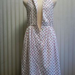 ピエールカルダン Pierre Cardin 70s ノースリーブ ドットワンピースの画像