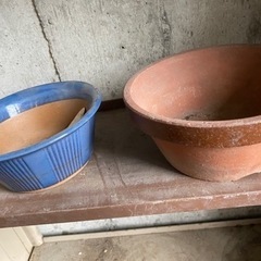 素焼き植木鉢　大・小の画像