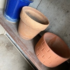 素焼き植木鉢　大・小の画像