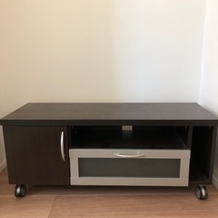 「決定」テレビボード　ダークブラウン　