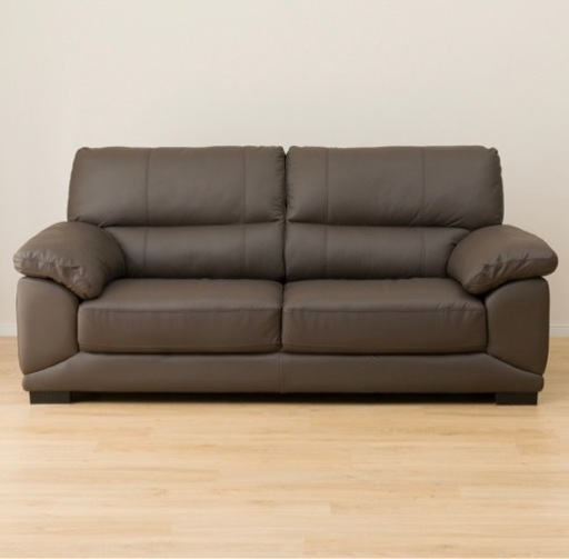 ニトリ　3人掛けソファ　ダークブラウン