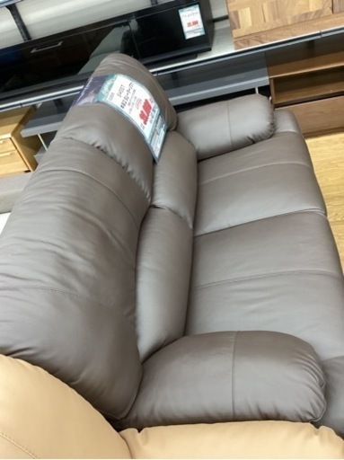 KH-68【新入荷　アウトレット】松田家具　SWEET本革2.5シーターソファ　ブラウン