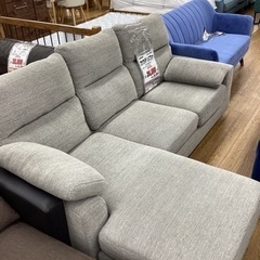 KH-70【新入荷　リサイクル品】松田家具　カウチソファ　グレー