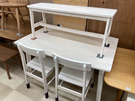 ダイニング４点セット　ﾆﾄﾘ　ｽﾀﾃﾞｨｰ　ﾎﾜｲﾄ