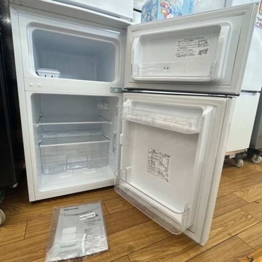【良品】ハイセンス　2ドア冷蔵庫　2019年製　全国送料無料 Hisense 2ドア冷凍冷蔵庫 93L 2019年製(ジ022)