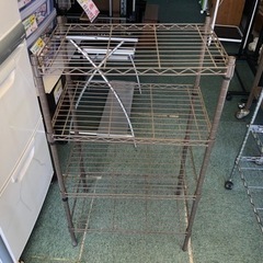 【リサイクルサービス八光　田上店】ブラウン　4段メタルラック