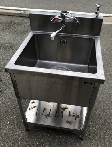 ⭐︎中古品　タニコー　1槽シンク　600×600×800mm  厨房用品⭐︎