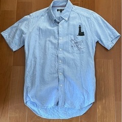 BEAMS HEART シャツ　ブルー　Sサイズ
