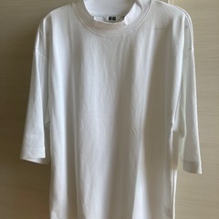 中古　ユニクロ　UNIQLO エアリズムコットンオーバーサイズモックネックTの画像