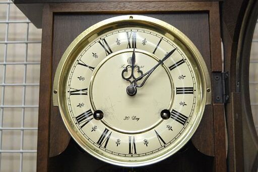 アイチ 壁掛け 振り子時計 5390 ゼンマイ式 高性能クロック 日本製 柱