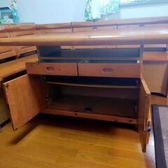 【収納型ダイニングテーブルセット】の画像