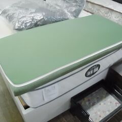 座布団クッション　フラットタイプ　平型クッション　ロングシート　ベンチシートクッション　長座布団　グリーンの画像