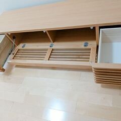 新品・未使用】テレビ台 TV台 テレビボード ISSEIKI 木製 ルーバー