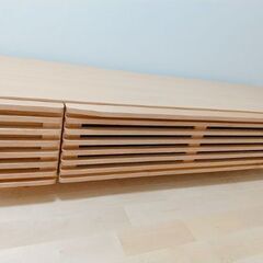 新品・未使用】テレビ台 TV台 テレビボード ISSEIKI 木製 ルーバー