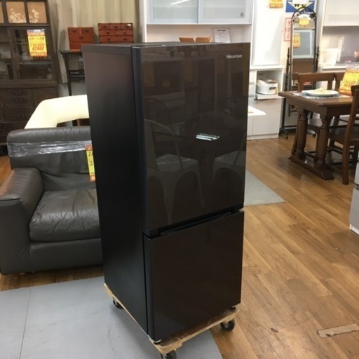 S382 ハイセンス 【右開き】154L 2ドア ノンフロン冷蔵庫 エディオンオリジナル ダークブラウン HR-G1501⭐動作確認済 ⭐クリーニング済