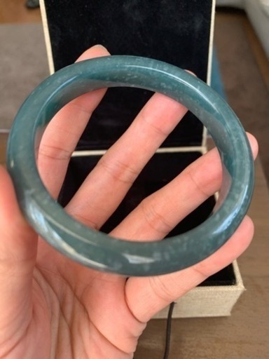 本物翡翠バングル　証明書付き