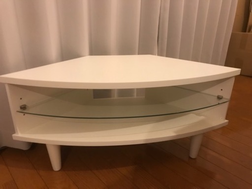 テレビ台　コーナー　ローボード(白)