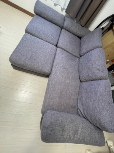 【早期決着のため格安】⭐️カウチロングソファ3人掛け⭐️