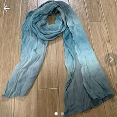 一点物ストール（藍染め）兼ネックチャーム