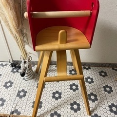 カロタ　チェア　キッズチェア　ベビーチェア　赤の画像