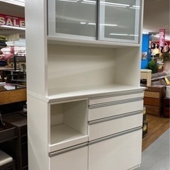 R213 高級 松田家具 キッチンボード、食器棚、幅118cm 美品