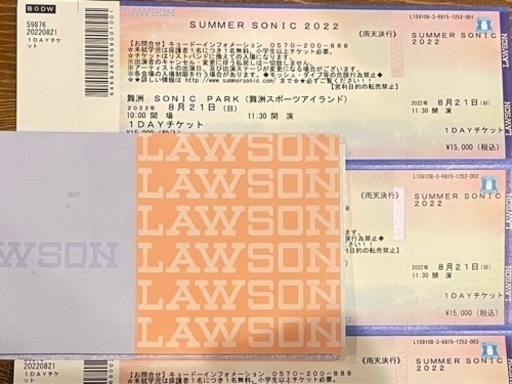 サマソニ 2022 大阪 8/21 1DAYチケット 2枚