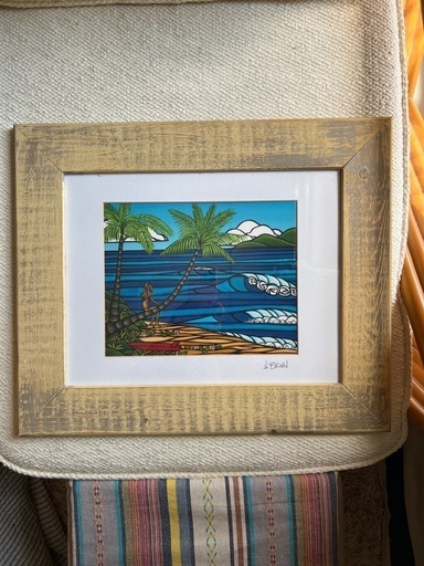 ヘザーブラウン　アート額縁付き