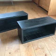 木製CDラック×2個