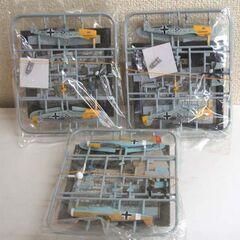 未組み立て・長期保管品★戦闘機 4機セット 1/100 メッサーシュミット Bf109F-4 F-1・1/144 01 零戦二一型 ウイングキットコレクション　プラモデル まとめて ☆ PayPay(ペイペイ)決済可能 ☆ 札幌市 豊平区 平岸の画像