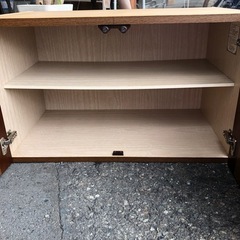 9月21日まで！★特価★小棚 棚 木製棚 天井棚 収納棚 比較的、綺麗な状態です  R040820の画像