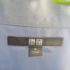 UNIQLO スリムフィット 半袖シャツ ライトブルー Mサイズの画像