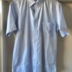 UNIQLO スリムフィット 半袖シャツ ライトブルー Mサイズ
