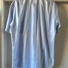 UNIQLO スリムフィット 半袖シャツ ライトブルー Mサイズの画像