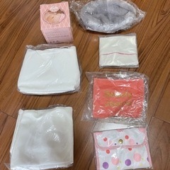 【新品・未使用】ジェラートピケヘアバンド一点、ポーチ7点セット、...