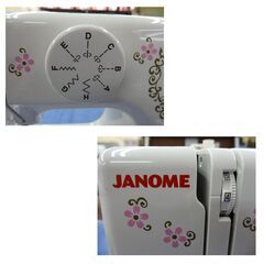 ジャノメ 電動ミシン キティちゃん コンパクトミシン KT-35 JANOME Samrio ホワイト 西岡店の画像