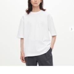 エアリズムコットンオーバーサイズTシャツ（5分袖）