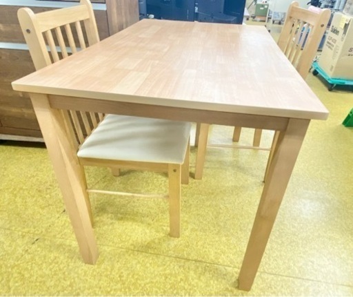 ダイニング3点セット 110cm 木製 テーブル1 チェア2