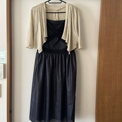 ELLE PLANET 黒ドレス　ボレロ　セットの画像
