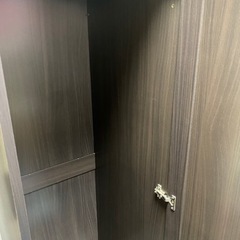 全身ミラーのクローゼット　黒　木製
