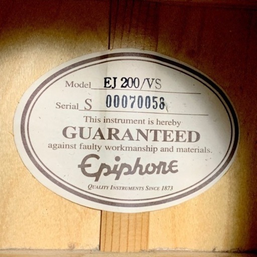 ★USED★EPIPHONE EJ-200 手渡し希望