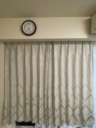 【専門店購入】超美品！ 高級 ベージュ 遮光度1級  4枚 タッセル、レースカーテン付き