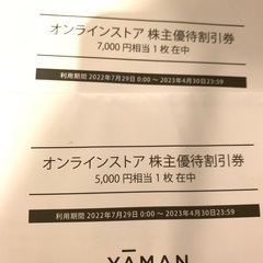 ヤーマン　株主優待　12000円分　