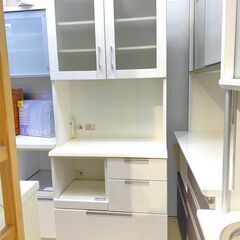 ニトリ ダリア DAHLIA キッチンボード 食器棚 幅80cm レンジボード